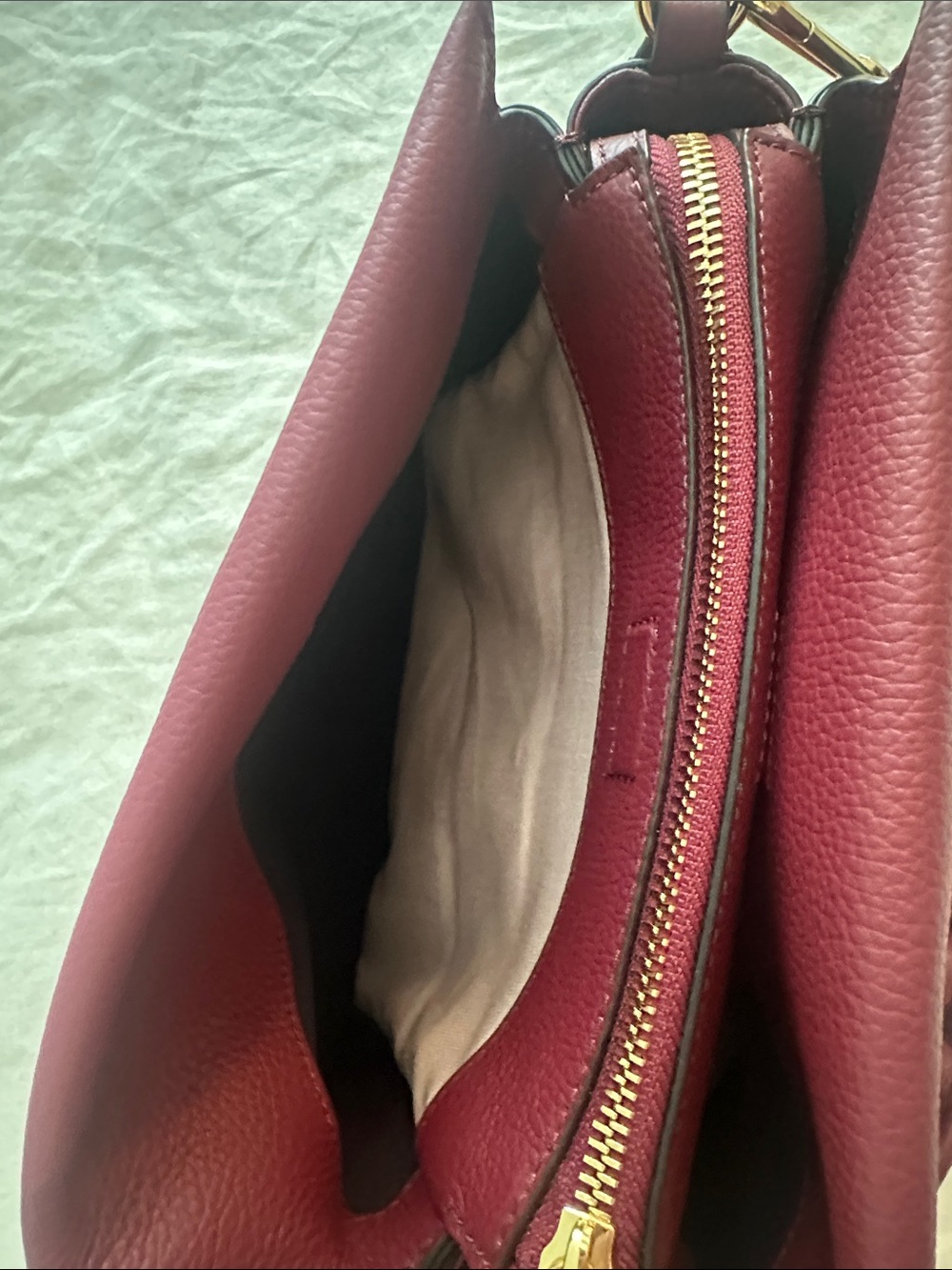 Coccinelle Burgundy Boheme Bag with Braided Handle - Picture 10 of 16
